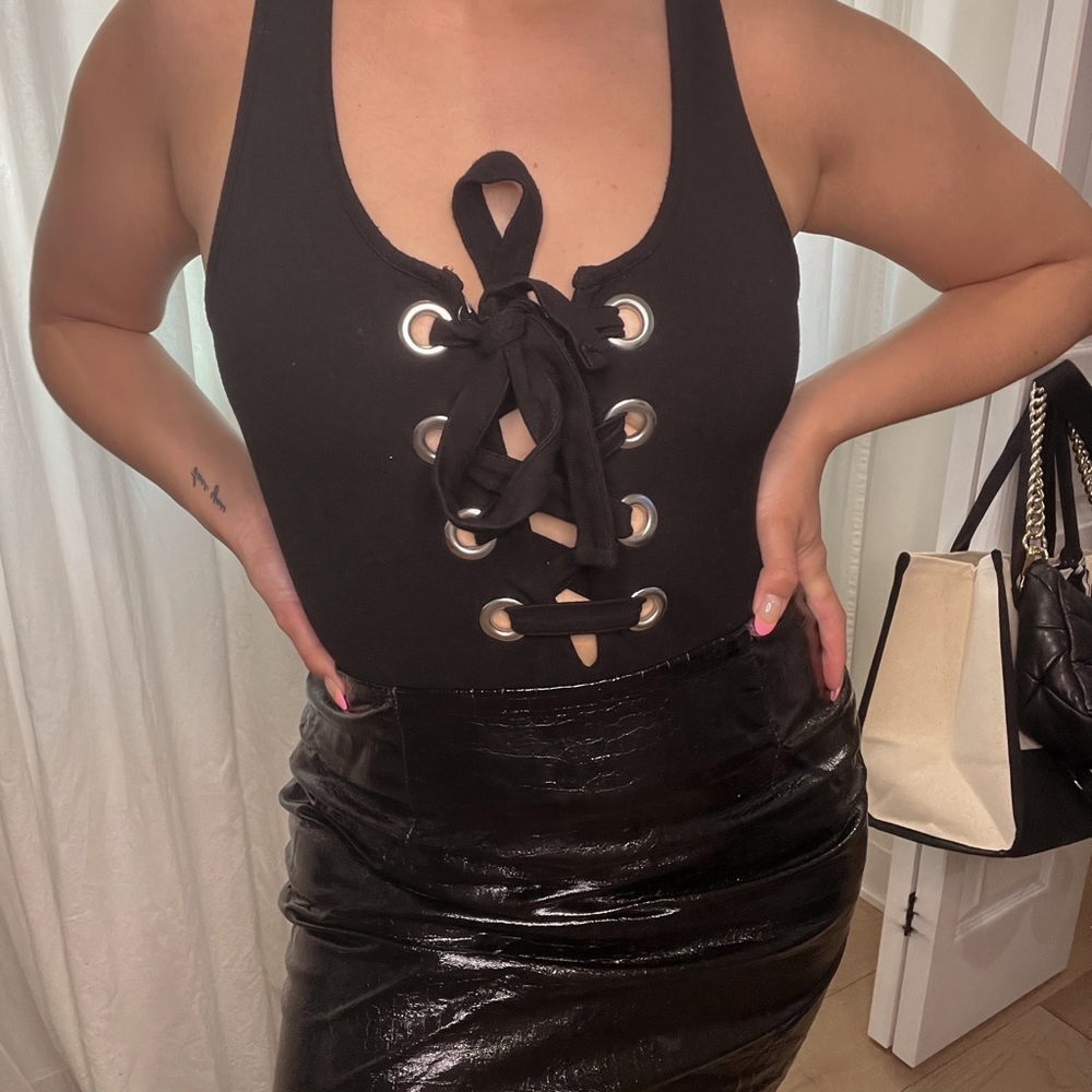 TopShop Lace Up Bodsuit